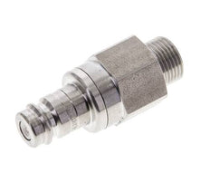 Stainless steel DN 10 Air Coupling Plug G 3/8 inch Male Double Shut-Off