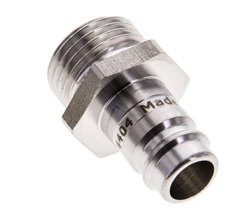 Stainless Steel 316L DN 10 Air Coupling Plug G 1/2 inch Male