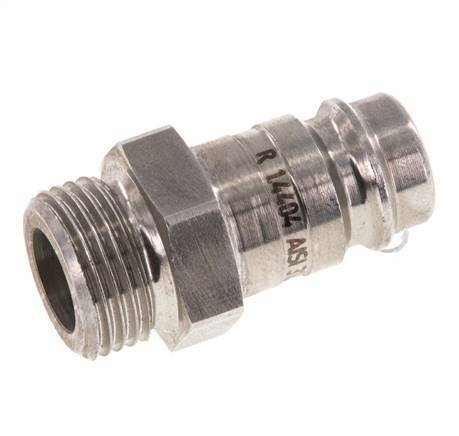 Stainless Steel 316L DN 10 Air Coupling Plug G 3/8 inch Male