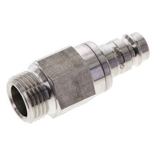 Stainless Steel 316L DN 10 Air Coupling Plug G 1/2 inch Male Double Shut-Off