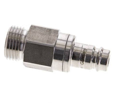 Stainless Steel 316L DN 10 Air Coupling Plug G 1/2 inch Male Double Shut-Off