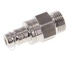 Stainless steel 306L DN 10 Air Coupling Plug G 1/2 inch Male Double Shut-Off