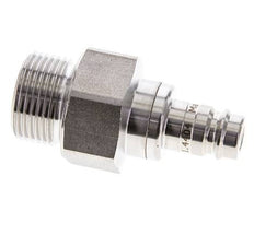 Stainless Steel 316L DN 10 Air Coupling Plug G 3/4 inch Male Double Shut-Off