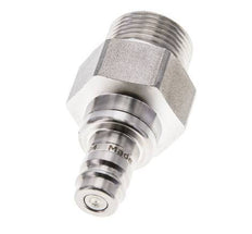 Stainless Steel 316L DN 10 Air Coupling Plug G 3/4 inch Male Double Shut-Off
