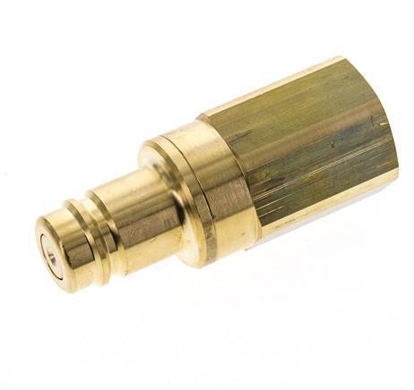 Brass DN 15 Air Coupling Plug G 1/2 inch Female Double Shut-Off