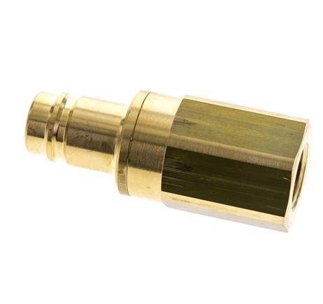 Brass DN 15 Air Coupling Plug G 1/2 inch Female Double Shut-Off
