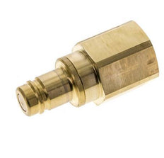 Brass DN 15 Air Coupling Plug G 1 inch Female Double Shut-Off