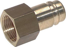 Nickel-plated Brass DN 15 Air Coupling Plug G 1/2 inch Female Double Shut-Off