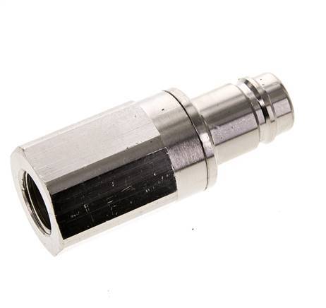 Nickel-plated Brass DN 15 Air Coupling Plug G 1/2 inch Female Double Shut-Off