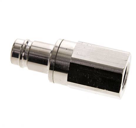 Nickel-plated Brass DN 15 Air Coupling Plug G 1/2 inch Female Double Shut-Off