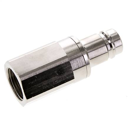 Nickel-plated Brass DN 15 Air Coupling Plug G 1 inch Female Double Shut-Off