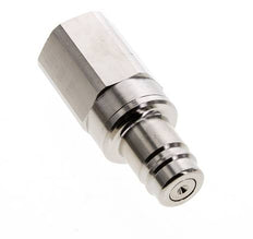 Nickel-plated Brass DN 15 Air Coupling Plug G 1 inch Female Double Shut-Off