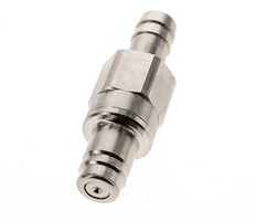Nickel-plated Brass DN 15 Air Coupling Plug 19 mm Hose Pillar Double Shut-Off