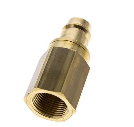 Brass DN 19 Air Coupling Plug G 1 inch Female Double Shut-Off