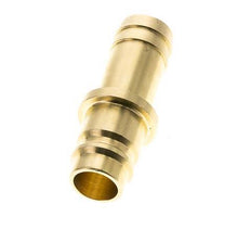 Brass DN 19 Air Coupling Plug 19 mm Hose Pillar Double Shut-Off