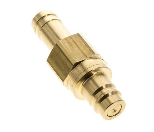 Brass DN 19 Air Coupling Plug 25 mm Hose Pillar Double Shut-Off