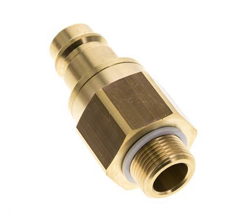 Brass DN 19 Air Coupling Plug G 3/4 inch Male Double Shut-Off
