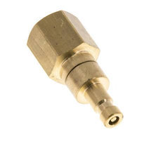 Brass DN 2.7 (Micro) Air Coupling Plug G 1/8 inch Female Double Shut-Off