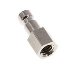 Nickel-plated Brass DN 2.7 (Micro) Air Coupling Plug M5 Female [2 Pieces]