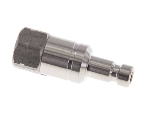 Stainless Steel 316L DN 2.7 (Micro) Air Coupling Plug G 1/8 inch Female Double Shut-Off