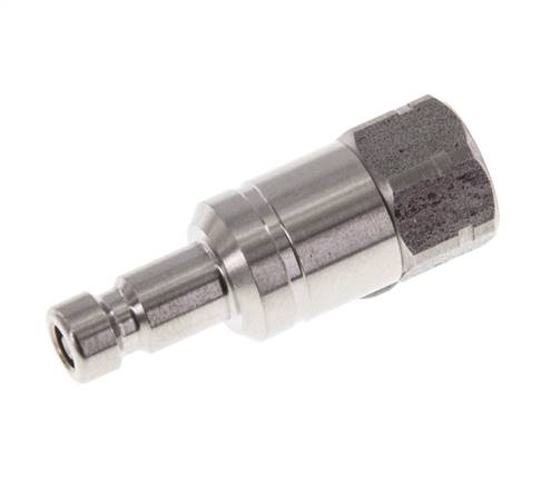 Stainless Steel 316L DN 2.7 (Micro) Air Coupling Plug G 1/8 inch Female Double Shut-Off