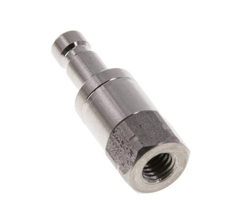 Stainless Steel 316L DN 2.7 (Micro) Air Coupling Plug G 1/8 inch Female Double Shut-Off