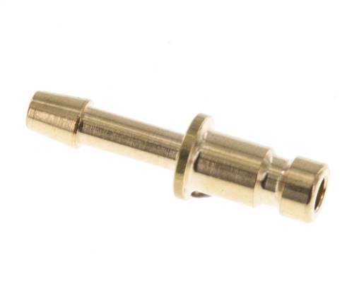 Brass DN 2.7 (Micro) Air Coupling Plug 3 mm Hose Pillar [10 Pieces]