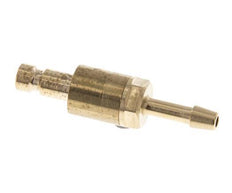 Brass DN 2.7 (Micro) Air Coupling Plug 3 mm Hose Pillar Double Shut-Off