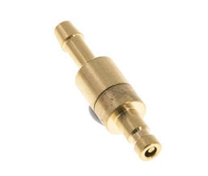 Brass DN 2.7 (Micro) Air Coupling Plug 4 mm Hose Pillar Double Shut-Off