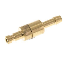 Brass DN 2.7 (Micro) Air Coupling Plug 4 mm Hose Pillar Double Shut-Off