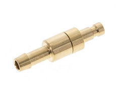 Brass DN 2.7 (Micro) Air Coupling Plug 5 mm Hose Pillar Double Shut-Off