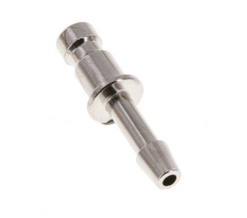 Nickel-plated Brass DN 2.7 (Micro) Air Coupling Plug 3 mm Hose Pillar [10 Pieces]