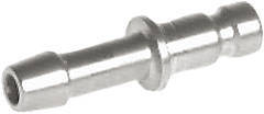 Nickel-plated Brass DN 2.7 (Micro) Air Coupling Plug 4 mm Hose Pillar [10 Pieces]