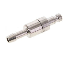 Nickel-plated Brass DN 2.7 (Micro) Air Coupling Plug 4 mm Hose Pillar Double Shut-Off