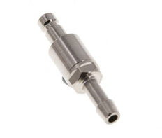 Nickel-plated Brass DN 2.7 (Micro) Air Coupling Plug 4 mm Hose Pillar Double Shut-Off