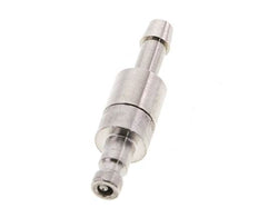 Nickel-plated Brass DN 2.7 (Micro) Air Coupling Plug 4 mm Hose Pillar Double Shut-Off
