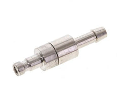 Nickel-plated Brass DN 2.7 (Micro) Air Coupling Plug 4 mm Hose Pillar Double Shut-Off