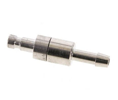 Nickel-plated Brass DN 2.7 (Micro) Air Coupling Plug 4 mm Hose Pillar Double Shut-Off