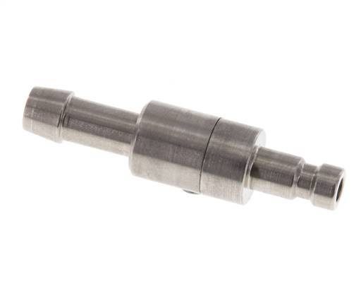 Stainless steel DN 2.7 (Micro) Air Coupling Plug 5 mm Hose Pillar Double Shut-Off