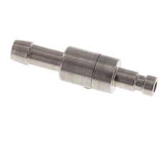 Stainless steel DN 2.7 (Micro) Air Coupling Plug 5 mm Hose Pillar Double Shut-Off