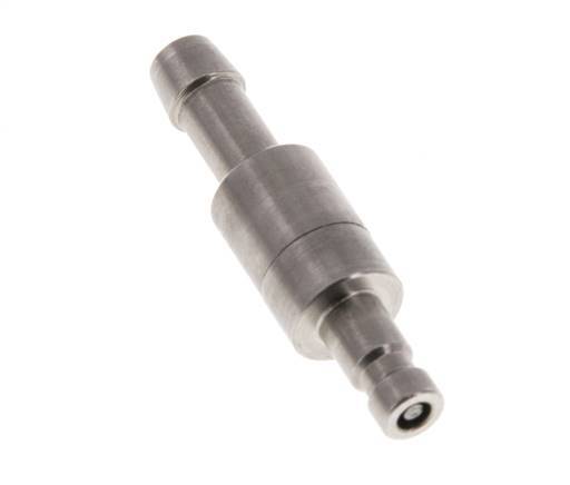 Stainless steel DN 2.7 (Micro) Air Coupling Plug 5 mm Hose Pillar Double Shut-Off