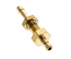 Brass DN 2.7 (Micro) Air Coupling Plug 4 mm Hose Pillar Bulkhead