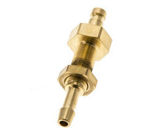 Brass DN 2.7 (Micro) Air Coupling Plug 4 mm Hose Pillar Bulkhead