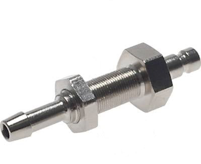 Nickel-plated Brass DN 2.7 (Micro) Air Coupling Plug 3 mm Hose Pillar Bulkhead
