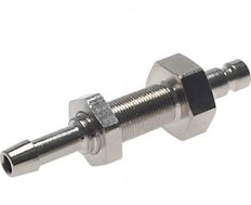 Nickel-plated Brass DN 2.7 (Micro) Air Coupling Plug 4 mm Hose Pillar Bulkhead