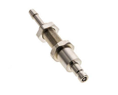 Nickel-plated Brass DN 2.7 (Micro) Air Coupling Plug 3 mm Hose Pillar Bulkhead Double Shut-Off