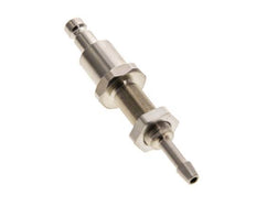 Nickel-plated Brass DN 2.7 (Micro) Air Coupling Plug 3 mm Hose Pillar Bulkhead Double Shut-Off