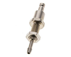 Nickel-plated Brass DN 2.7 (Micro) Air Coupling Plug 3 mm Hose Pillar Bulkhead Double Shut-Off
