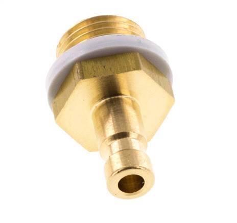 Brass DN 2.7 (Micro) Air Coupling Plug G 1/8 inch Male [5 Pieces]