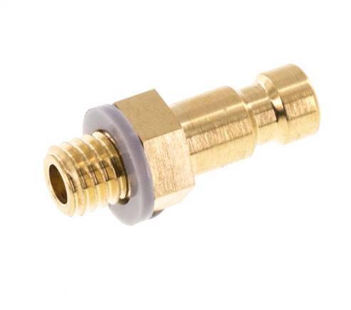 Brass DN 2.7 (Micro) Air Coupling Plug M5 Male [2 Pieces]